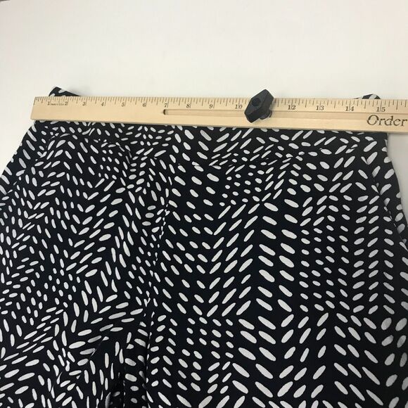 Ann Taylor LOFT Crop Pant Womens 6P 6 Petite Navy White Wide Leg Side Zip - Picture 7 of 11